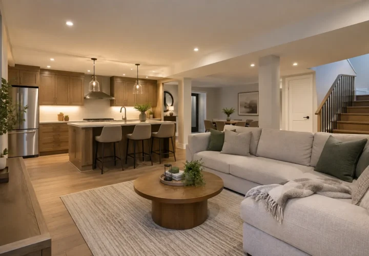 Kitchen and Living Space